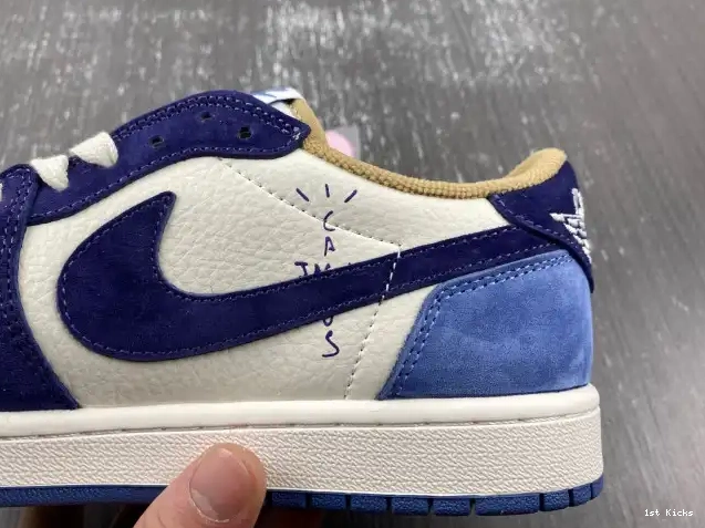 1st Kicks SCOTT DM7866-808 X TRAVIS CUSTOM AIR 1 JORDAN 0615
